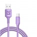 USB кабель F207 TypeC, violet, 1м,2.4А,силикон,пакет#2111395