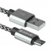 USB кабель USB08-03T PRO USB2.0 Белый, AM-MicroBM, 1m, 2.1A#2111391