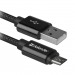 USB кабель USB08-03T PRO USB2.0 Черный, AM-MicroBM, 1m, 2.1A#2111390