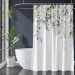 Штора для ванной Elegance L-01 180x200cм,90гм2,листья зеленые#2116691