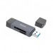 Кардридер HOCO HB45 Spirit, USB 3.0, пластик, TF/ SD карта, цвет: серый (1/50/200)#2116765