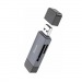 Кардридер HOCO HB45 Spirit, USB/Type-C 2.0, пластик, TF/ SD карта, цвет: серый (1/50/200)#2116767