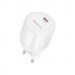 Блок питания сетевой 1 Type-C Borofone BA92A Lustrous, пластик, PD20Вт, QC3.0, цвет: белый (1/30/120)#2119833