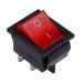 Выключатель клавишный 250В 16А (4с) ON-OFF красный с подсветкой (SBE-16-S31r)#2116640