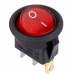 Выключатель клавишный круглый 250В 6А (3с) ON-OFF красный с подсветкой (SBE-06-S30r-rp)#2116651