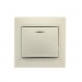 Выключатель 1-клавишный с индикатором 10А бежевый "Венера" (SBE-01i-10-SW1-1-c)#2116295