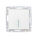 Выключатель 1-клавишный с индикатором 10А белый "Нептун" (SBE-05w-10-SW1-1)#2115082