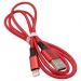 Кабель для зарядки и передачи данных S14 Lightning красный/черн., 3 А, 1 м, Smartbuy (iK-512-S14rb)#2111866