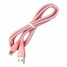 Дата-кабель Smartbuy 8pin кабель в резин. оплетке Gear, 1 м., <2А, розовый (iK-512RG rose)#2111966