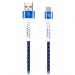 Дата-кабель Smartbuy MicroUSB CHESS синий, 2 А, 1 метр (iK-12CSS blue)/100#2111955