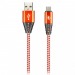 Дата-кабель Smartbuy MicroUSB HEDGEHOG красный 2 А, 1 м (iK-12HH red)/100#2112159