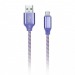 Дата-кабель Smartbuy MicroUSB кабель в нейлон. оплетке Socks, 1 м., <2А, фиолет.(iK-12NS violet)/100#2111973