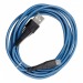 Дата-кабель Smartbuy USB - micro USB, "карбон", экстрапрочный, 1.0 м, до 2А, синий (iK-10n-2 blue)#2112325