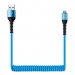 Дата-кабель Smartbuy USB - micro USB, спиральный, длина 1,0 м, синий (iK-12sp blue)/100#2111923