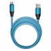 Кабель для зарядки и передачи данных, супертолстый BOLD MICRO USB синий, 3А, TPE, 1 м, Smartbuy#2112340