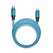 Кабель для зарядки и передачи, супертолстый BOLD TYPE C - LIGHTNING синий, 3А, TPE, 1 м, Smartbuy#2112383