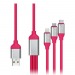 Дата-кабель Smartbuy USB - 3 в 1 Micro+C+8pin, резин, толст. 1.2 м, до 3А яд.роз(iK-312QBOMB nrose)#2112287