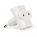 Разветвитель Smartbuy, 3 гнезда под плоскую вилку белый 6А 250B (SBE-06-A04-3)#2112680