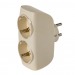 Разветвитель сетевой Тройник , 2 гнезда с заземлением 16А 250B, бежевый (SBE-16-A04i-2z)#2112712