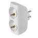 Разветвитель сетевой Тройник , 2 гнезда с заземлением 16А 250B, белый (SBE-16-A04w-2z)#2112711