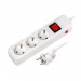 Сетевой фильтр 16А, 3500 Вт, 3 гнезда, без з/ш, с з/к, ПВС, 5 м, белый (SBSP-3-50-W)#2112688