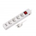 Сетевой фильтр c USB+Type C, 16А, 4 гнезда, c з/ш, с з/к, ПВС, 3 м, белый (SBSP-30C-W)#2112697