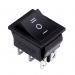 Переключатель клавишный 250В 16А (6с) ON-OFF-ON черный с нейтралью (SBE-16-S32b)#2114026