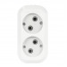 Колодка бытовая, 2 гнезда 10А/2,2кВт без заземления (SBE-10-2-00-N)#2114042