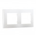 Рамка 2-местная горизонтальная белая "Вега" (SBE-08w-00-FR-2)#2113976