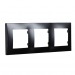 Рамка 3-местная горизонтальная черная "Вега" (SBE-08b-00-FR-3)#2113979