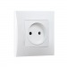 Розетка без заземления 10А белая "Вега" (SBE-08w-10-S1-N)#2113982