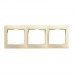 Рамка 3-местная горизонтальная бежевая "Венера" (SBE-01i-00-FR-3)#2113998