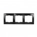 Рамка 3-местная горизонтальная черная "Венера" (SBE-01b-00-FR-3)#2114001