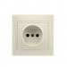 Розетка 1-местная без заземления 10А бежевая "Венера" (SBE-01i-10-S1-N-c)#2114007