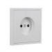 Розетка 1-местная без заземления 10А белая "Капелла" (SBE-09w-10-S1-N)#2113738