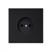 Розетка 1-местная без заземления 10А черная "Капелла" (SBE-09b-10-S1-N)#2113739