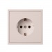 Розетка 1-местная с заземлением 16А бежевая "Капелла" (SBE-09i-16-S1-Z)#2113742