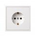 Розетка 1-местная с заземлением 16А белая "Капелла" (SBE-09w-16-S1-Z)#2113743