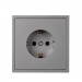 Розетка 1-местная с заземлением 16А графит "Капелла" (SBE-09g-16-S1-Z)#2113744