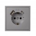 Розетка 1-местная с заземлением USB+Type 16А графит "Капелла" (SBE-09g-16-S1-USB)#2113261