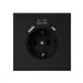 Розетка 1-местная с заземлением USB+Type 16А черная "Капелла" (SBE-09b-16-S1-USB)#2113262
