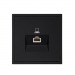 Розетка компьютерная RJ-45 1-местная черная "Капелла" (SBE-09b-S1-RJ)#2113283