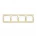 Рамка 4-местная горизонтальная бежевая "Марс" (SBE-02i-00-FR-4)#2113304