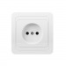 Розетка 1-местная без заземления 10А белая, керамика "Марс" (SBE-02w-10-S1-N-c)#2113310