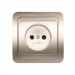 Розетка 1-местная без заземления 10А шампань "Марс" (SBE-02c-10-S1-N-c)#2113313