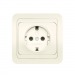 Розетка 1-местная с заземлением 16А бежевая, керамика "Марс" (SBE-02i-16-S1-Z-c)#2113314