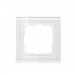 Рамка 1-местная стекло белая "Нептун" (SBE-05w-Glass-FR-1)#2112769