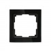 Рамка 1-местная стекло черная "Нептун" (SBE-05b-Glass-FR-1)#2112768