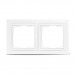 Рамка 2-местная пластик белая "Нептун" (SBE-05w-Plastic-FR-2)#2112765