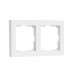 Рамка 2-местная пластик белая "Нептун" (SBE-06w-Plastic-FR-2)#2112764